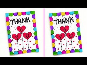 Thank you greeting card | Easy and beautiful card for Thank you | How to make Thank you Card Idea