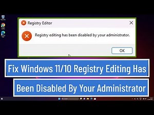 Fix Windows 11/10 Registry editing has been disabled by your administrator [100% Solved]