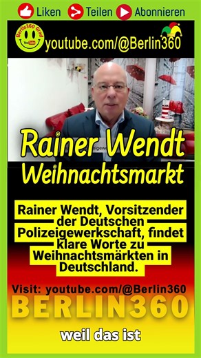 #Rainer #Wendt #DPolG #Weihnachtsmarkt #Tradition #Christlich #Sicherheit #Glühwein #Polizei