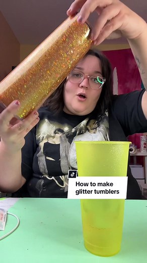 Heres the second part of the tutorial on Polycrylic Glitter Tumblers! @Glitter Hippo Wild Safari & Strawberry Orange #polycrylic #polycrylictumbler #glittertumbler #snowglobetumbler #tumblertutorial #crafttutorials