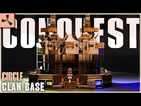 The Conquest - 4-6 Man Base | Open Core + Wide Gap + SeaWall - Rust Base Designs 2025