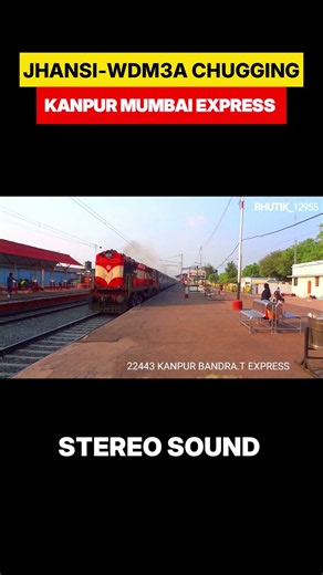 🔥Classic Alco Sound: WDM-3A with 22443 Kanpur-Mumbai #train #indianbullettrain #trainlovers #railway