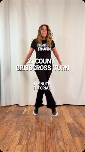 6.8K views · 129 reactions | 2-count crisscross turn #Shuffle #shuffledance #shuffletutorial #learntoshuffle #beginnershuffler #howtoshuffle #midlifeshuffle | Midlife Shuffle | Facebook