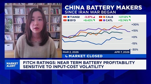 China's battery makers benefit from 'tipping point' caused by the energy crisis: Fitch