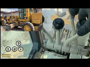 Controles de una motoniveladora