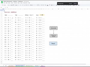 Addition Worksheet Generator: Printable Maths, Answer Key (digital Download) - Etsy