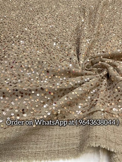 Wide & Woven: The Aavarnam Tweed Sequin Fabric ✨ #LuxuryFabrics #trending #newarrivals