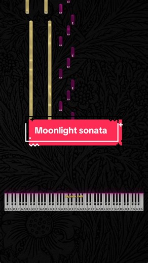Moonlight sonata | tutorial | like/follow-more | #pianotutorials #pianotok #pianocovers