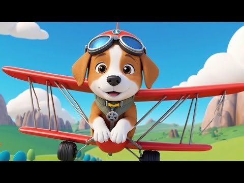 Dog Becomes a Pilot | 3D Animated Nursery Rhyme for Kids
