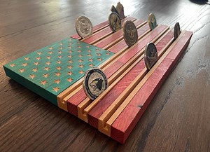 American Flag Military Challenge Coin Rack - Etsy Canada