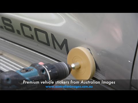 Easy removal of old stickers with a caramel wheel