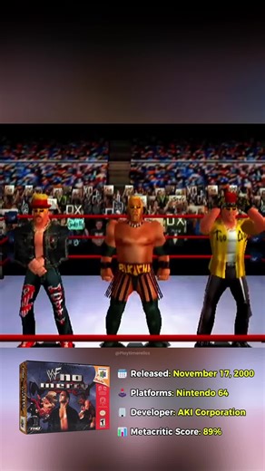 WWF No Mercy, 10/10 😭. So many memories playing this with my cousins. Is this the best wrestling game of all time? . WWF No Mercy released on November 17, 2000 for the Nintendo 64. Developed by AKI Corporation, the game became a wrestling classic thanks to its deep gameplay, large roster, and branching storylines. It remains one of the highest-rated wrestling games of all time with a Metacritic score of 90%. . . #wwfnomercy #rikishi #wwegames #gamingnostalgia #gamingtok