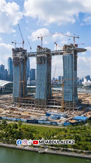 Marina Bay Sands Construction Timelapse | From Empty Land to Singapore's Icon 🇸🇬 #marinabaysands