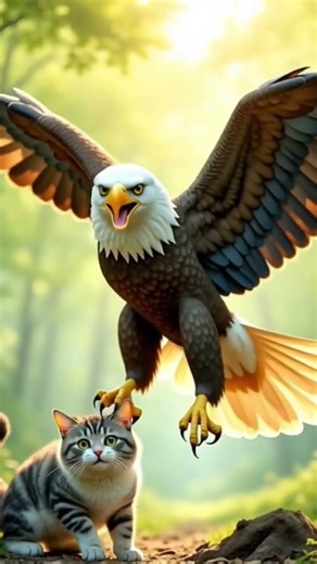 Eagle attacks the cat — unbelievable moment caught on camera!