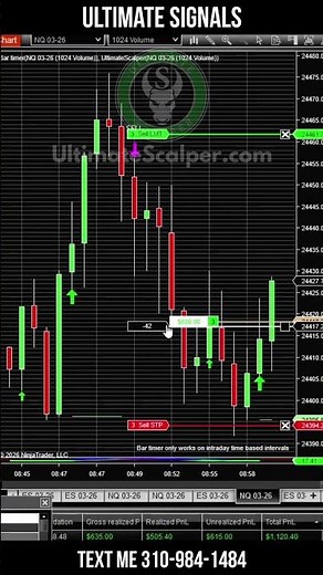 Scalping NQ with Ultimate Signals from best futures day trader #trading #scalping #forex #propfirm