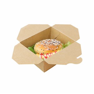 [Hot Item] Disposable Microwave Safe Kraft Paper Lunch Box Brown Cardboard Bento Box for Sushi Food