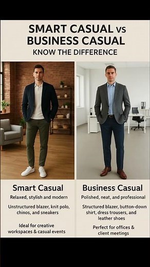 Difference between smart casual vs business casual