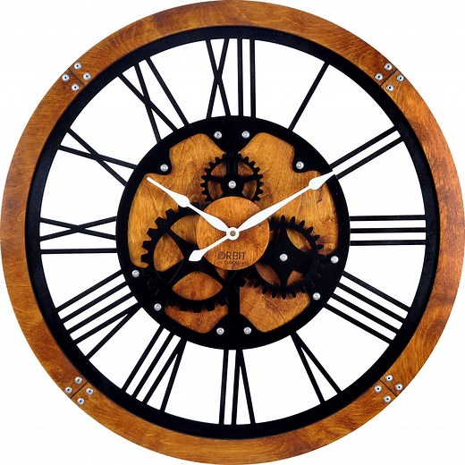 Handmade Steampunk Wooden Wall Clock: Vintage Gear Decor (24 Inch) - Etsy