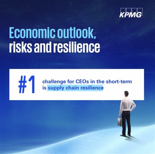 KPMG US CEO Outlook: Supply chain resilience tops CEOs' concerns | Joe Bailitz posted on the topic | LinkedIn