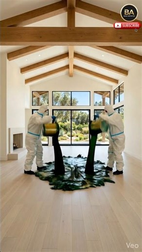 Luxury Emerald & Gold Epoxy Floor Transformation 😍✨ #Shorts #epoxyfloor
