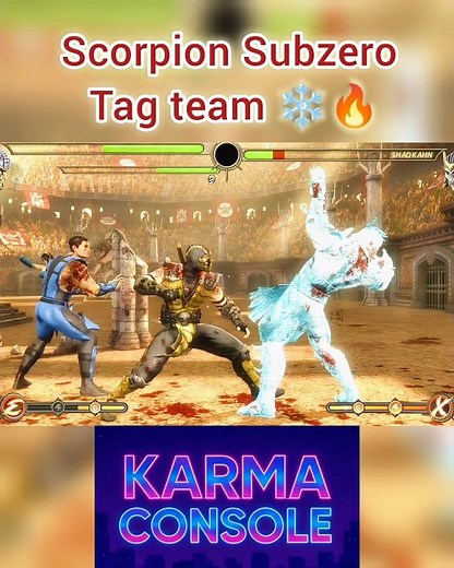MK9 Tag Team Scorpion & Sub-Zero vs Bosses🔥❄️