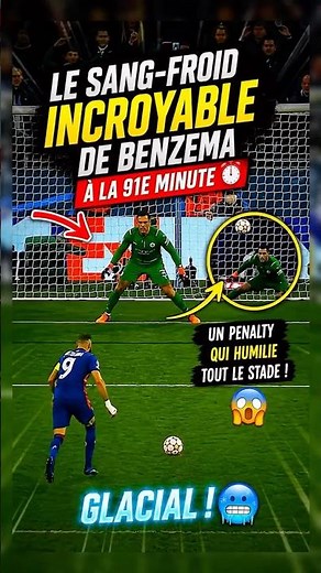 Benzema's INCREDIBLE composure in the 91st minute 🥶😱! #football #footballshorts