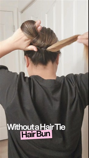 How to Make a Hair Bun Without a Hair Tie #hairbun
