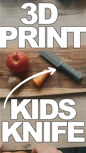 3D printed knife - for KIDS. #3dprinting #parents #kids #cooking