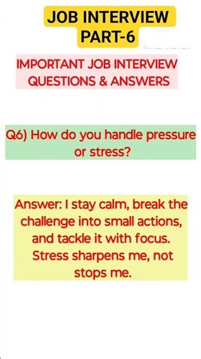 foreman interview question answer || how to handle pressure || #foreman #jobinterview #shorts