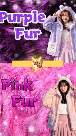 ||Purple Fur💜Vs Pink Fur💗||Comment✨||#shorts​#ytshorts​ #viral​#purple​#pink​#choose#aesthetic​#fyp​