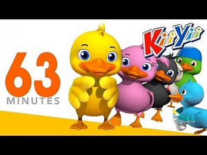 Six Little Ducks | Plus More Nursery Rhymes And Kids Songs | 63 Minutes Compilation from KiiYii!
