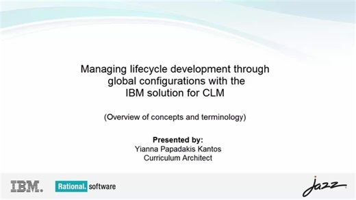 Getting started with configuration management in IBM Engineering Lifecycle Management applications