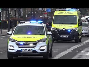 [London] Hyundai Medic car & Renault Ambulance British Emergency Ambulance Response Service SPRINT