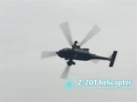 Here to see the Z-20T demo at the 7th China Helicopter Exposition in Tianjin xhtxs.cn/7zE | China Xinhua News