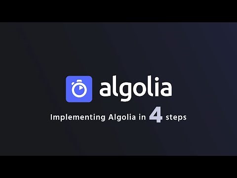 Implement Algolia in 4 steps
