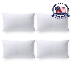 Phantoscope 20 x 12 Microfiber Polyester Decorative Pillow Inserts, Hypoallergenic 4 Count