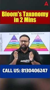 Bloom's Taxonomy in 2 Mins #adda247odia
