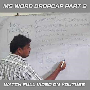 MS Word Drop Cap Tutorial Part 2 | MS Word Shorts | Beginner Level #shorts