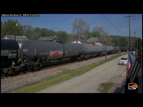 Union Pacific 7183 leads an Ethanol in West Newton, PA