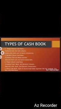 types of cash book // class 11 accountancy
