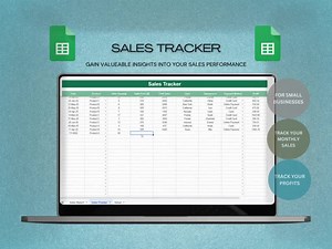 Sales Tracker Google Sheets Template | Business Sales Tracker | Sales Goal Tracker | Profit Tracker Spreadsheet | Sales Data Tracker - Etsy