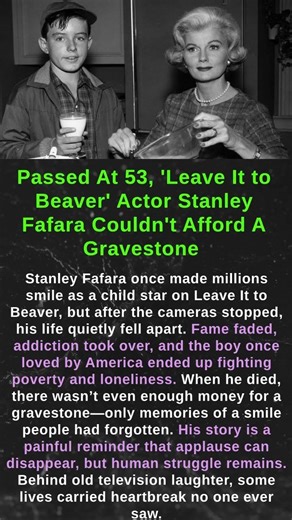 Passed At 53, 'Leave It to Beaver' Actor Stanley Fafara Couldn't Afford A Gravestone #shorts