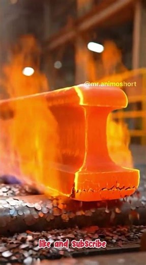 1200°C Pe Railway Tracks Kaise Shape Hote Hain? 🔥 Massive Rolling Process