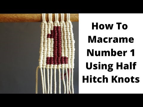 Macrame 1,2,3: How To Macrame The Number 1 Using Vertical Double Half Hitch Knots