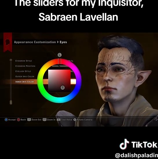 Fem Elf Sliders for Sabraen Lavellan in Dragon Age