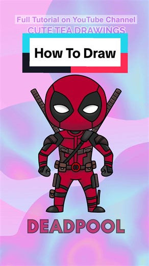 How to Draw Deadpool Full tutorial on my YouTube channel. #deadpool #deadpoolandwolverine #deadpoolfanart #marvel #drawingtutorial #howtodraw #cuteteadrawings