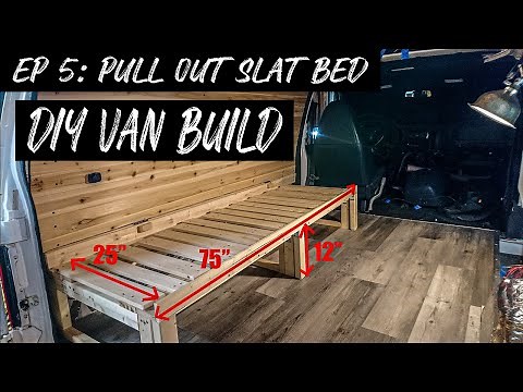 Chevy Astro DIY Stealth Camper Van Build EP 5: Pull Out Slat Bed