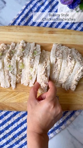 Bakery Style Chicken Sandwiches Try this copycat bakery style chicken sandwiches! We love it! Ingredients: •Boiled finely shredded Chicken 500g •Cream 1/2 cup •Mayonnaise 3/4th cup or more •Blackpepper 1 tsp •Butter 1 tbsp •Salt to taste •Finely Chopped Cabbage & Cucumber (optional) Method: Mix all the ingredients . Cut edges of bread slices. Apply mixture on bread & cut into 4 equal triangles. Vegetables are optional as these are bot added in Bakery Style sandwiches but you can always upgrade y