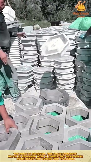 Removing Concrete Blocks from Molds for Clean Shape Formation
