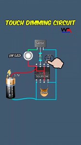 Touch Dimming Circuit.. Diy Electronics Project.. Follow for more like this. Like❣️ comments📋 Share📤 Keep Supporting 🤝 #touchdimmer #touchswitch #electronic #electronics #electronicsproject #diyelectronic #diyelectronics #diyelectrical #electronicidea #electronicstudent #electronicstudents #electronicsolvers #electronicsengineering #electronicengineering #digitalelectronics #electrical #electrician #electricians #waelectronics | WA Electronics